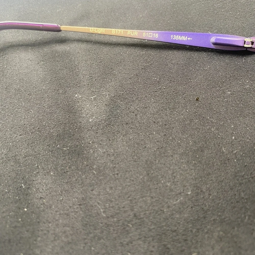 Ted Baker Eyeglasses FRAME ONLY D-Light B171 Half Rim 51-16-135 Purple 543